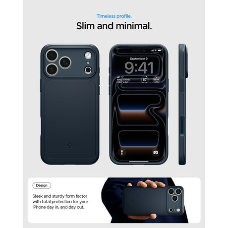 Spigen iPhone 17 Pro Max/iPhone 18 Pro Max Skal Thin Fit MagFit Metal Slate