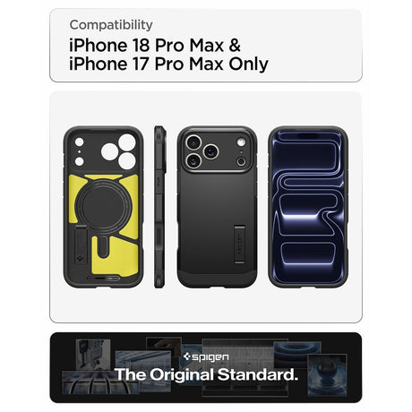 Spigen iPhone 17 Pro Max/iPhone 18 Pro Max Skal Tough Armor T MagFit Svart