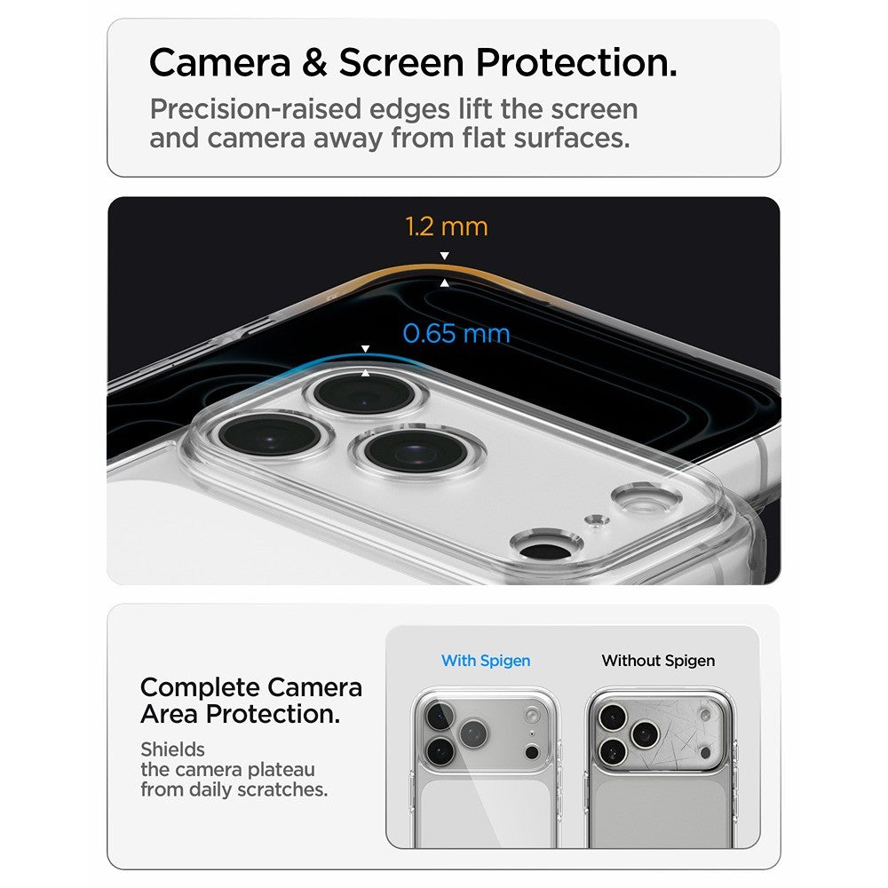Spigen iPhone 17 Pro Max/iPhone 18 Pro Max Skal Ultra Hybrid Crystal Clear