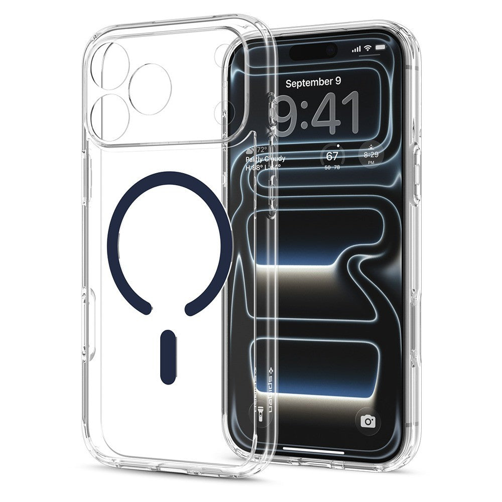 Spigen iPhone 17 Pro Max/iPhone 18 Pro Max Skal Ultra Hybrid MagFit Clear Deep Blue