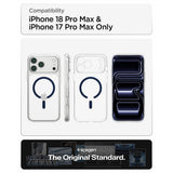 Spigen iPhone 17 Pro Max/iPhone 18 Pro Max Skal Ultra Hybrid MagFit Clear Deep Blue