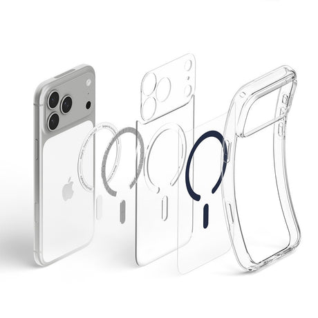 Spigen iPhone 17 Pro Max/iPhone 18 Pro Max Skal Ultra Hybrid MagFit Clear Deep Blue