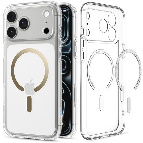 Spigen iPhone 17 Pro Max/iPhone 18 Pro Max Skal Ultra Hybrid MagFit Clear Gold