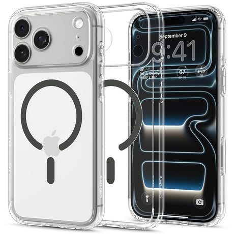 Spigen iPhone 17 Pro Max/iPhone 18 Pro Max Skal Ultra Hybrid MagFit Clear Graphite