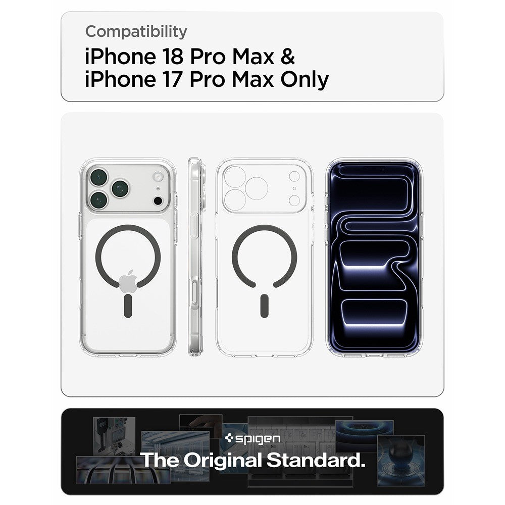 Spigen iPhone 17 Pro Max/iPhone 18 Pro Max Skal Ultra Hybrid MagFit Clear Graphite