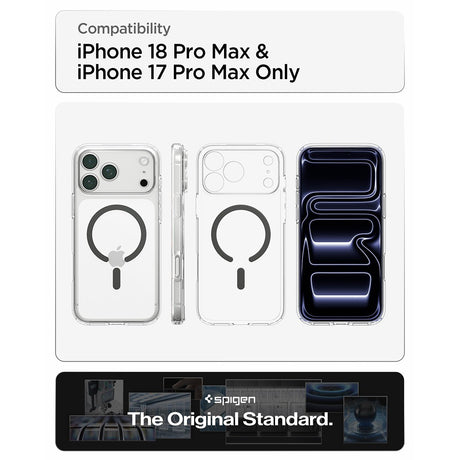 Spigen iPhone 17 Pro Max/iPhone 18 Pro Max Skal Ultra Hybrid MagFit Clear Graphite