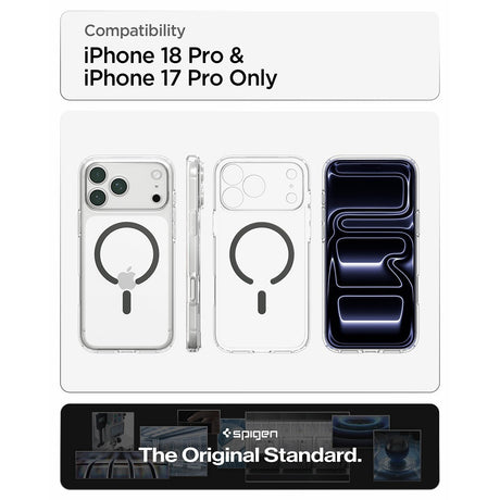 Spigen iPhone 17 Pro Max/iPhone 18 Pro Max Skal Ultra Hybrid MagFit Clear Graphite