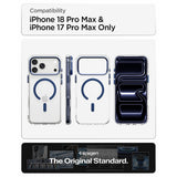 Spigen iPhone 17 Pro Max/iPhone 18 Pro Max Skal Ultra Hybrid Optik S MagFit Clear Deep Blue