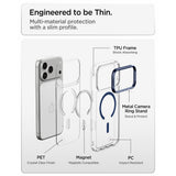 Spigen iPhone 17 Pro Max/iPhone 18 Pro Max Skal Ultra Hybrid Optik S MagFit Clear Deep Blue