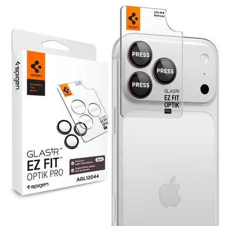 Spigen iPhone 18 Pro/18 Pro Max Kameraskydd Glas.tR EZ Fit Optik Pro 2-pack Dark Cherry
