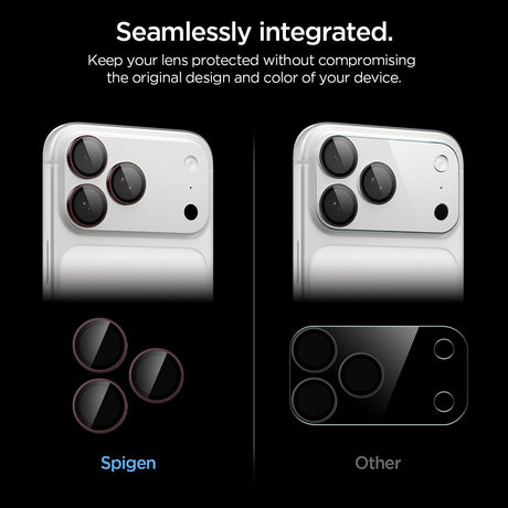 Spigen iPhone 18 Pro/18 Pro Max Kameraskydd Glas.tR EZ Fit Optik Pro 2-pack Dark Cherry