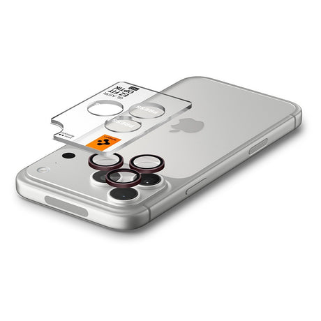 Spigen iPhone 18 Pro/18 Pro Max Kameraskydd Glas.tR EZ Fit Optik Pro 2-pack Dark Cherry