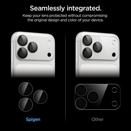 Spigen iPhone 18 Pro/18 Pro Max Kameraskydd Glas.tR EZ Fit Optik Pro 2-pack Dark Gray