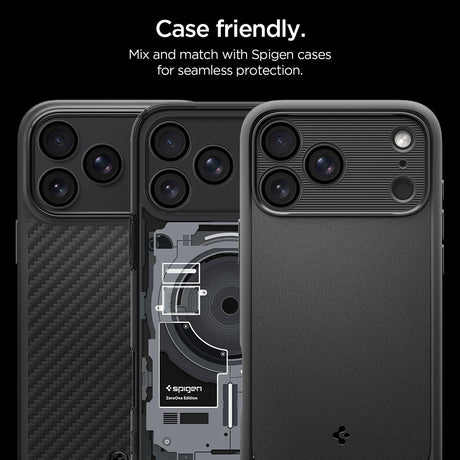 Spigen iPhone 18 Pro/18 Pro Max Kameraskydd Glas.tR EZ Fit Optik Pro 2-pack Dark Gray