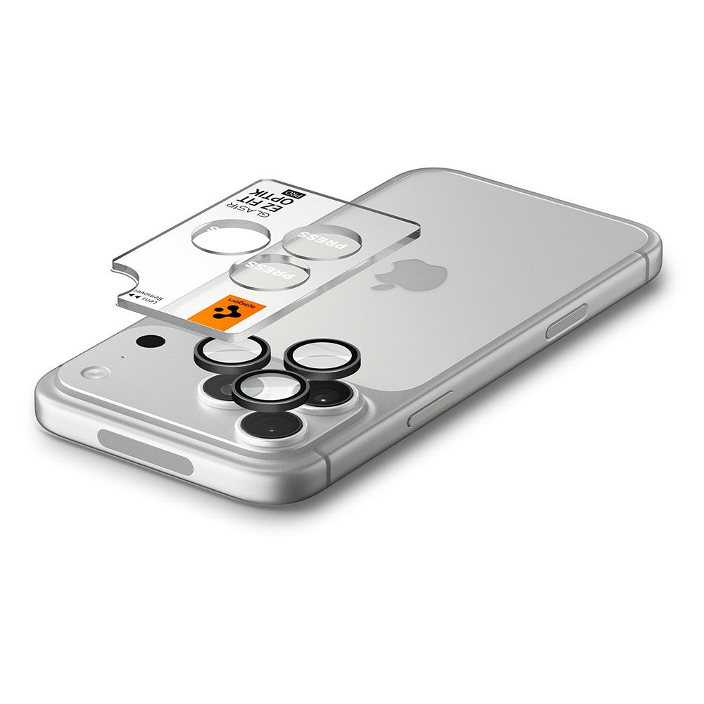 Spigen iPhone 18 Pro/18 Pro Max Kameraskydd Glas.tR EZ Fit Optik Pro 2-pack Dark Gray