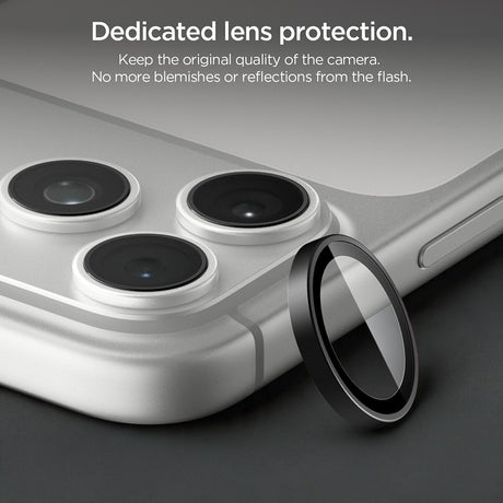 Spigen iPhone 18 Pro/18 Pro Max Kameraskydd Glas.tR EZ Fit Optik Pro 2-pack Dark Gray