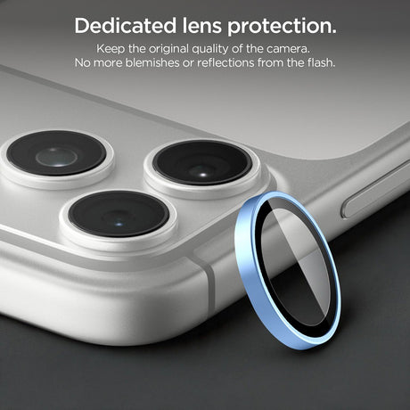 Spigen iPhone 18 Pro/18 Pro Max Kameraskydd Glas.tR EZ Fit Optik Pro 2-pack Light Blue