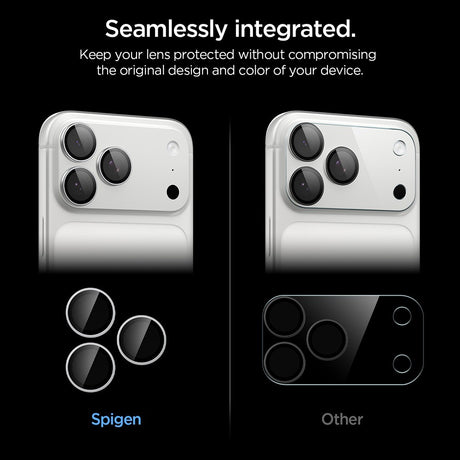 Spigen iPhone 18 Pro/18 Pro Max Kameraskydd Glas.tR EZ Fit Optik Pro 2-pack Silver