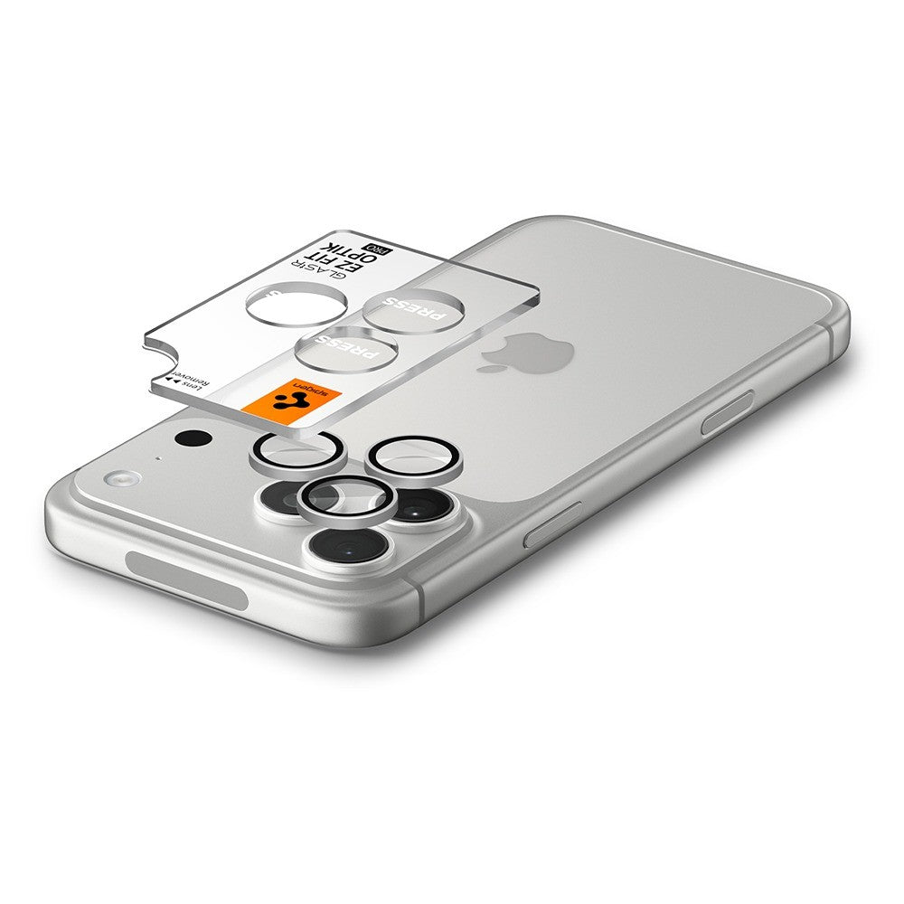 Spigen iPhone 18 Pro/18 Pro Max Kameraskydd Glas.tR EZ Fit Optik Pro 2-pack Silver