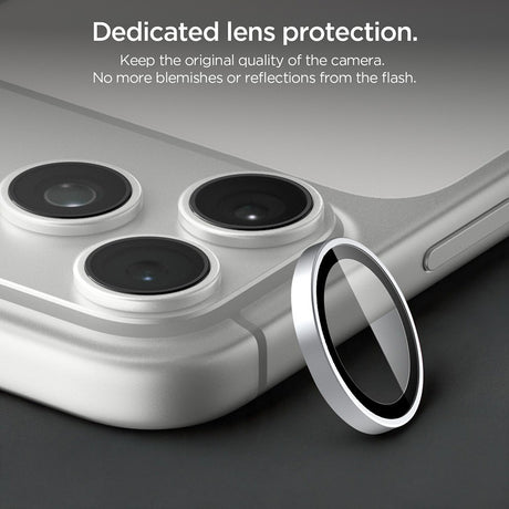 Spigen iPhone 18 Pro/18 Pro Max Kameraskydd Glas.tR EZ Fit Optik Pro 2-pack Silver