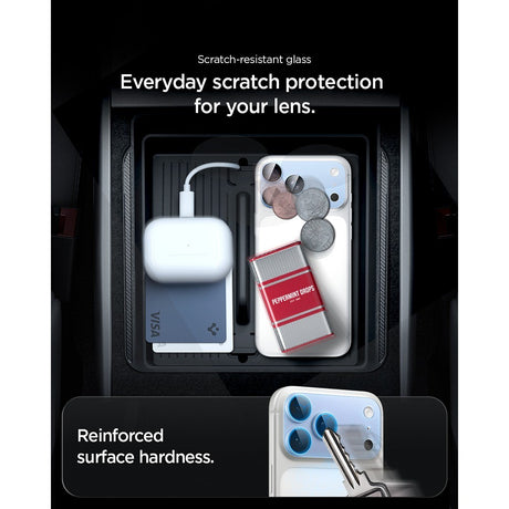 Spigen iPhone 18 Pro Kameraskydd Glas.tR EZ Fit Optik Pro XL Light Blue