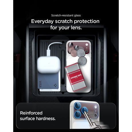 Spigen iPhone 18 Pro Max Kameraskydd Glas.tR EZ Fit Optik Pro XL Dark Cherry