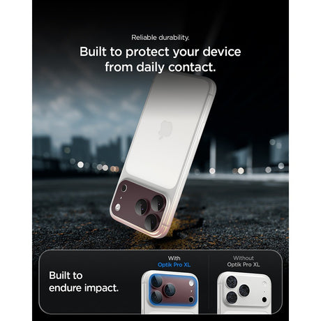 Spigen iPhone 18 Pro Max Kameraskydd Glas.tR EZ Fit Optik Pro XL Dark Cherry