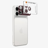 Spigen iPhone 18 Pro Max Kameraskydd Glas.tR EZ Fit Optik Pro XL Dark Cherry