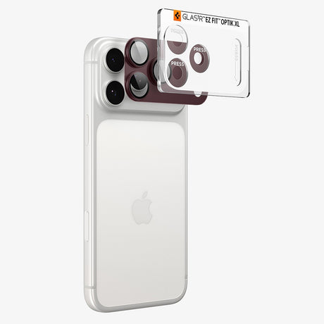 Spigen iPhone 18 Pro Max Kameraskydd Glas.tR EZ Fit Optik Pro XL Dark Cherry