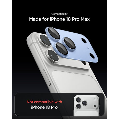 Spigen iPhone 18 Pro Max Kameraskydd Glas.tR EZ Fit Optik Pro XL Light Blue