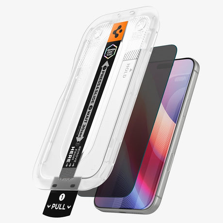 Spigen iPhone 18 Pro Skärmskydd Glas.tR EZ Fit Pro Privacy 2-pack