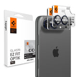 Spigen iPhone Duo Kameraskydd Glas.tR EZ Fit Optik Pro 2-pack Svart