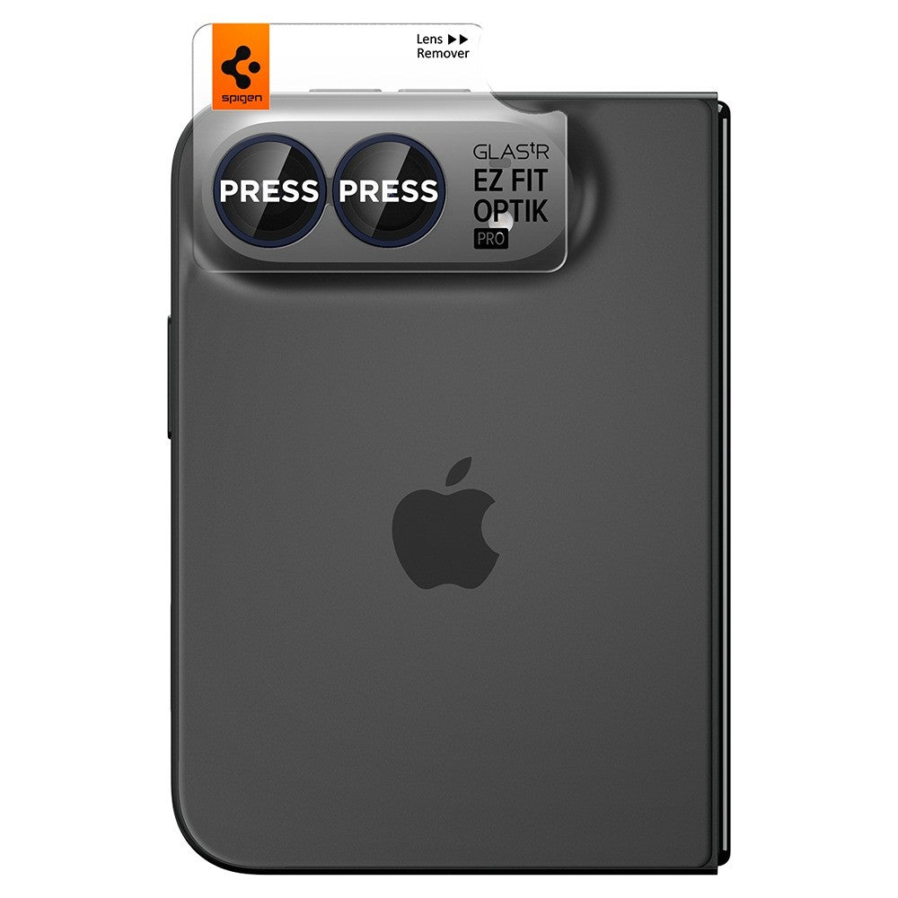 Spigen iPhone Duo Kameraskydd Glas.tR EZ Fit Optik Pro 2-pack Svart