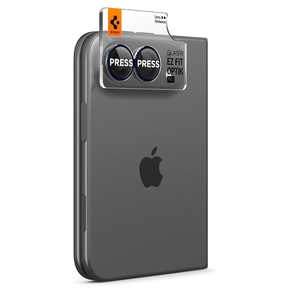 Spigen iPhone Duo Kameraskydd Glas.tR EZ Fit Optik Pro 2-pack Svart