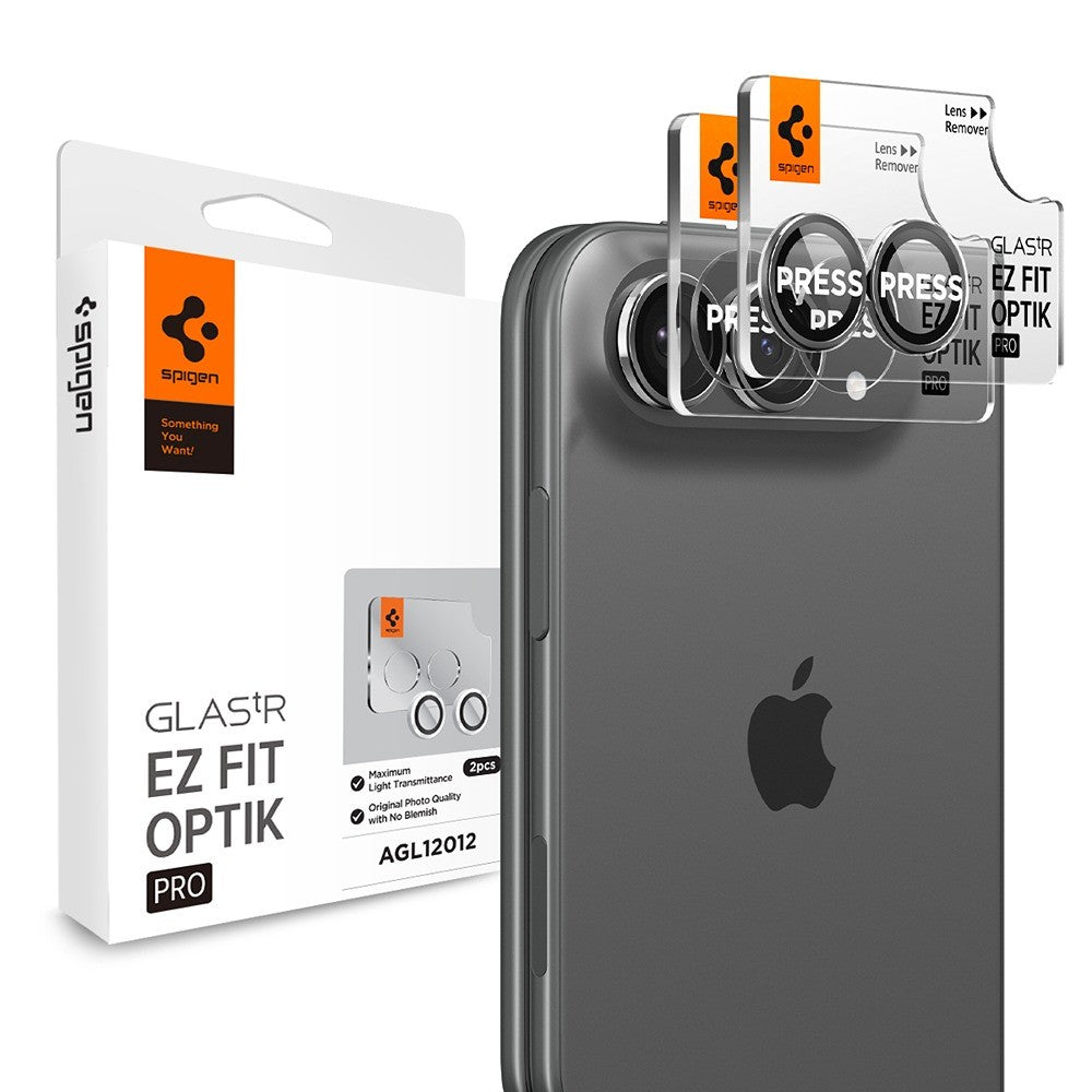 Spigen iPhone Duo Kameraskydd Glas.tR EZ Fit Optik Pro 2-pack Vit