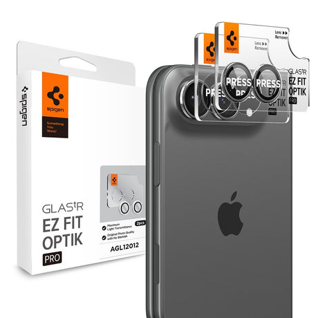 Spigen iPhone Duo Kameraskydd Glas.tR EZ Fit Optik Pro 2-pack Vit