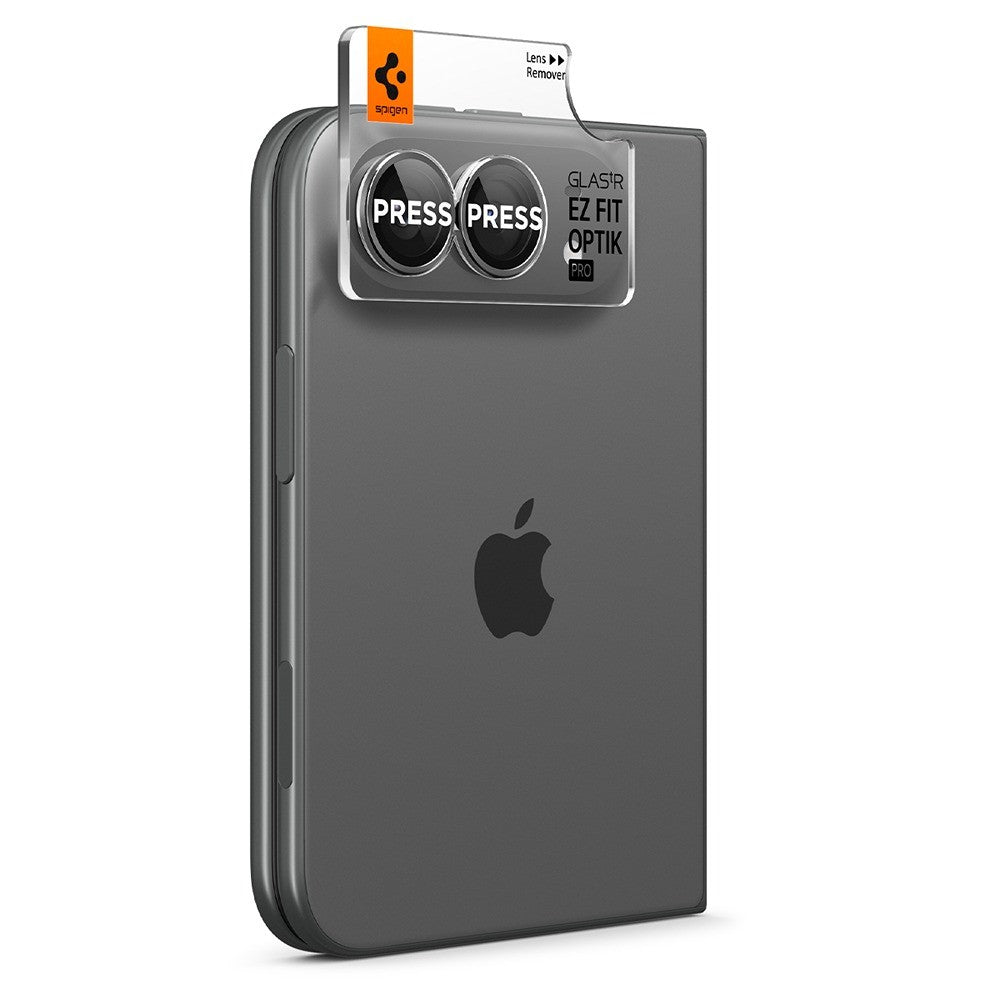 Spigen iPhone Duo Kameraskydd Glas.tR EZ Fit Optik Pro 2-pack Vit