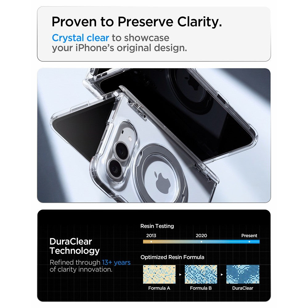 Spigen iPhone Duo Skal Ultra Hybrid Pro S MagFit Clear White