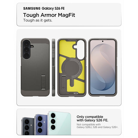 Spigen Samsung Galaxy S26 FE Skal Tough Armor MagFit Gunmetal