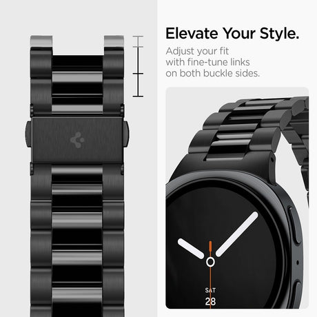 Spigen Samsung Galaxy Watch 8/9 40/44mm/Classic 46mm Armband Modern Fit 316L Svart