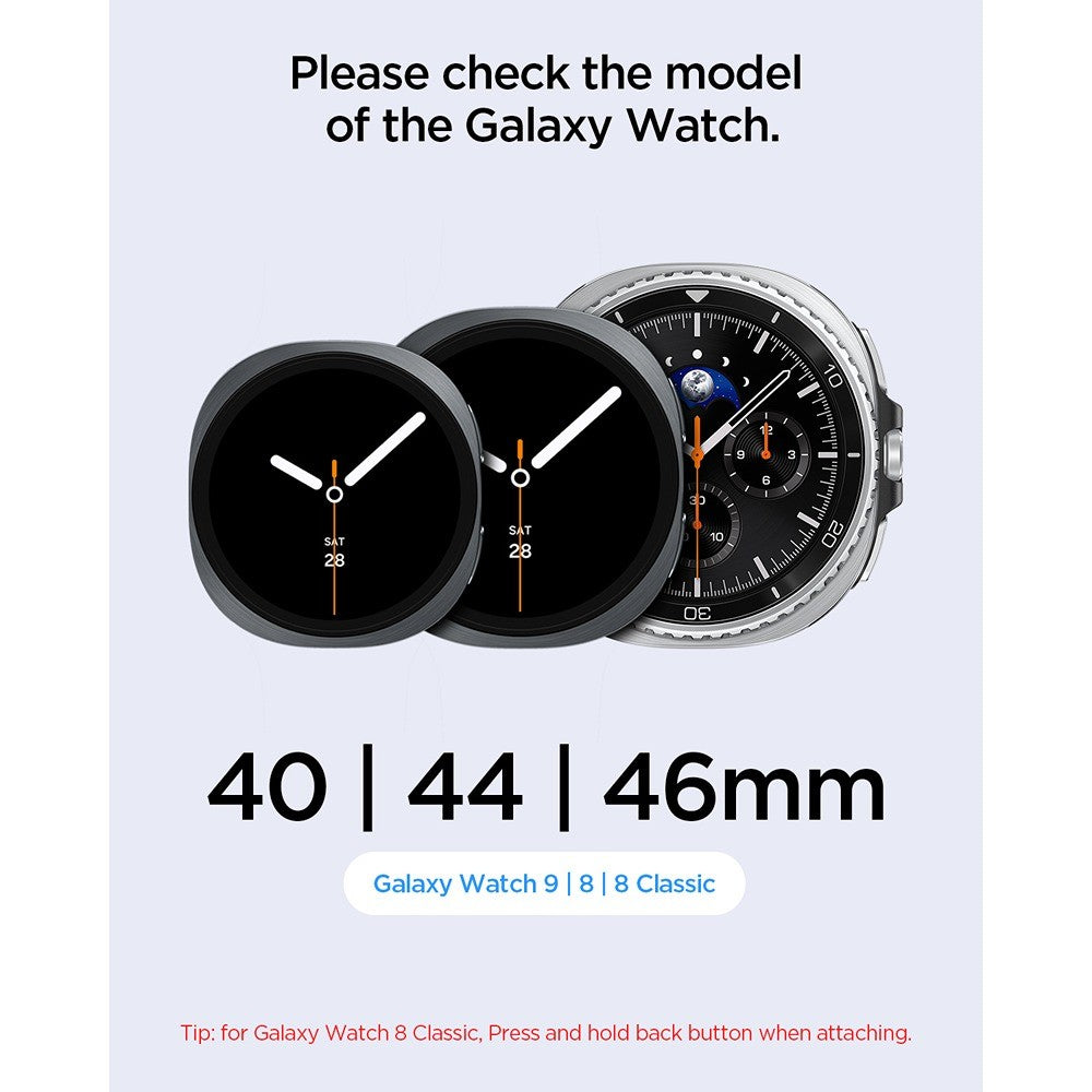Spigen Samsung Galaxy Watch 8/9 40/44mm/Classic 46mm Armband WBF1 Svart