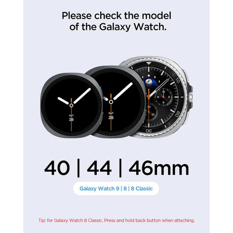 Spigen Samsung Galaxy Watch 8/9 40/44mm/Classic 46mm Armband WBF1 Svart