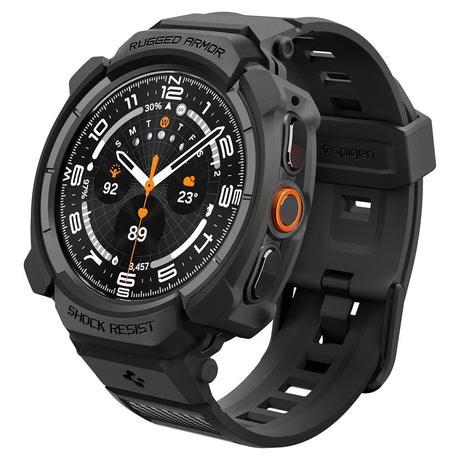 Spigen Samsung Galaxy Watch Ultra 2 47mm Armband och Skal Rugged Armor Pro Matte Black
