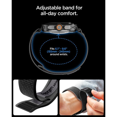 Spigen Samsung Galaxy Watch Ultra 47mm Armband Athlex Air Active Black Gray