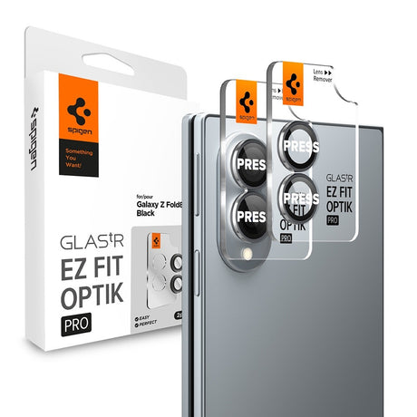 Spigen Samsung Galaxy Z Fold 8 Kameraskydd GLAS.tR EZ Fit Optik Pro 2-pack Svart