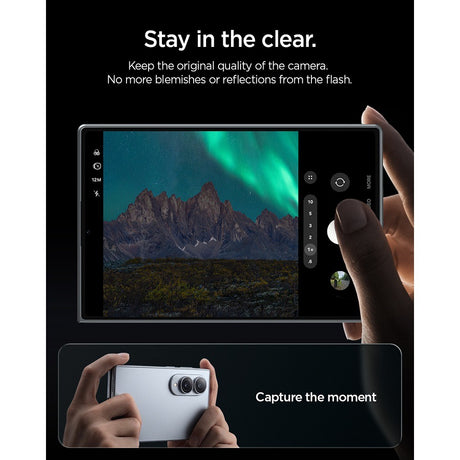 Spigen Samsung Galaxy Z Fold 8 Kameraskydd GLAS.tR EZ Fit Optik Pro 2-pack Svart