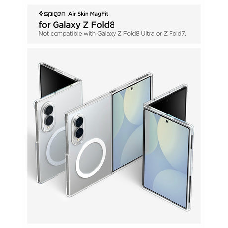 Spigen Samsung Galaxy Z Fold 8 Skal Air Skin MagFit Clear White