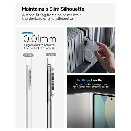 Spigen Samsung Galaxy Z Fold 8 Skal Air Skin MagFit Clear White