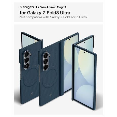 Spigen Samsung Galaxy Z Fold 8 Ultra Skal Air Skin Aramid MagFit Navy