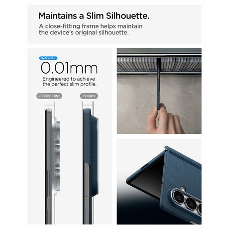 Spigen Samsung Galaxy Z Fold 8 Ultra Skal Air Skin Aramid MagFit Navy